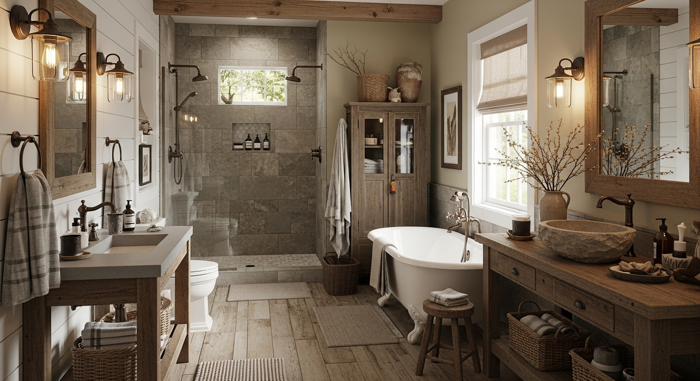 How To Achieve A Rustic Feel In Your Bathroom