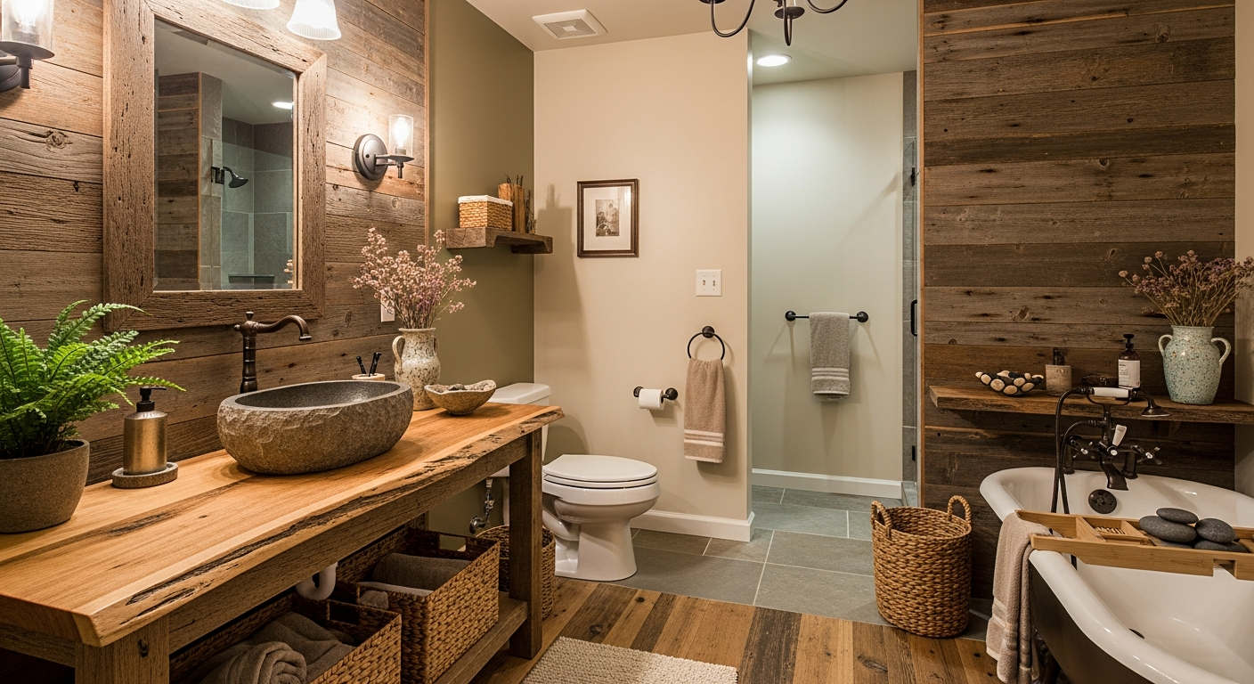 How To Achieve A Rustic Feel In Your Bathroom