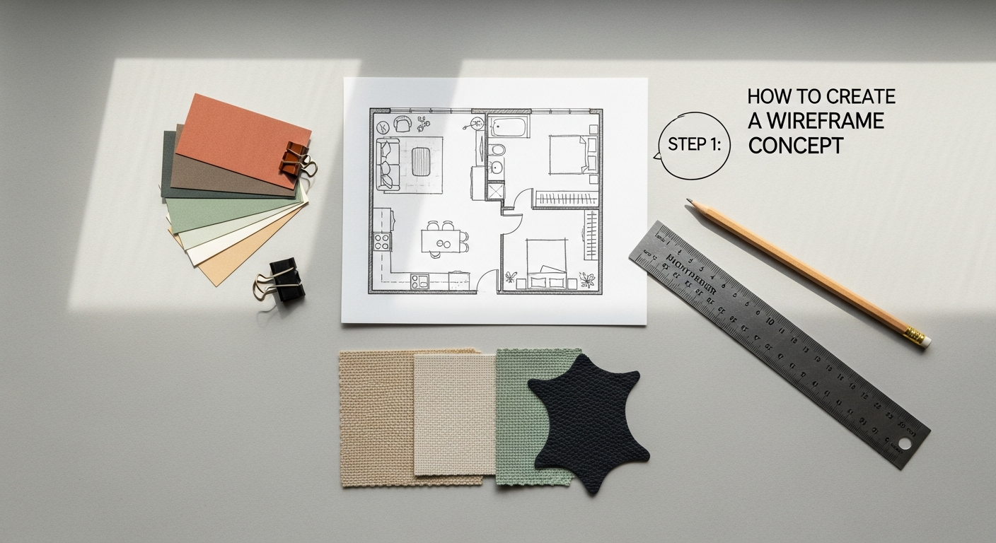 how to create a wireframe step by step